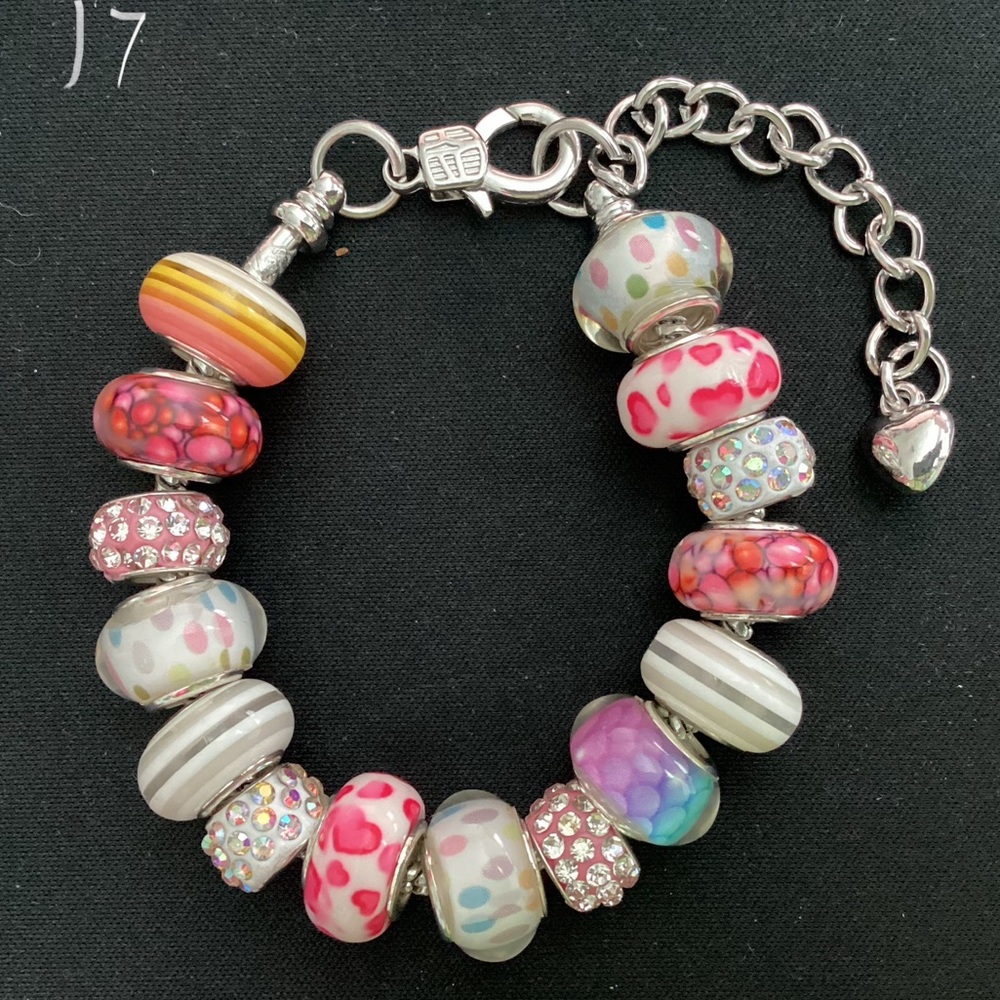 Lampwork Bead Charm Bracelet